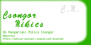 csongor mikics business card